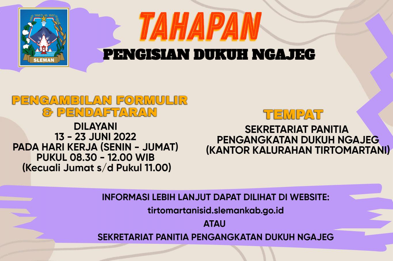 TAHAPAN PENGISIAN DUKUH NGAJEG TAHUN 2022