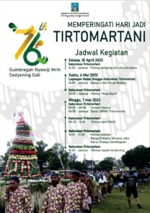 Jadwal Kegiatan HUT Tirtomartani ke-76