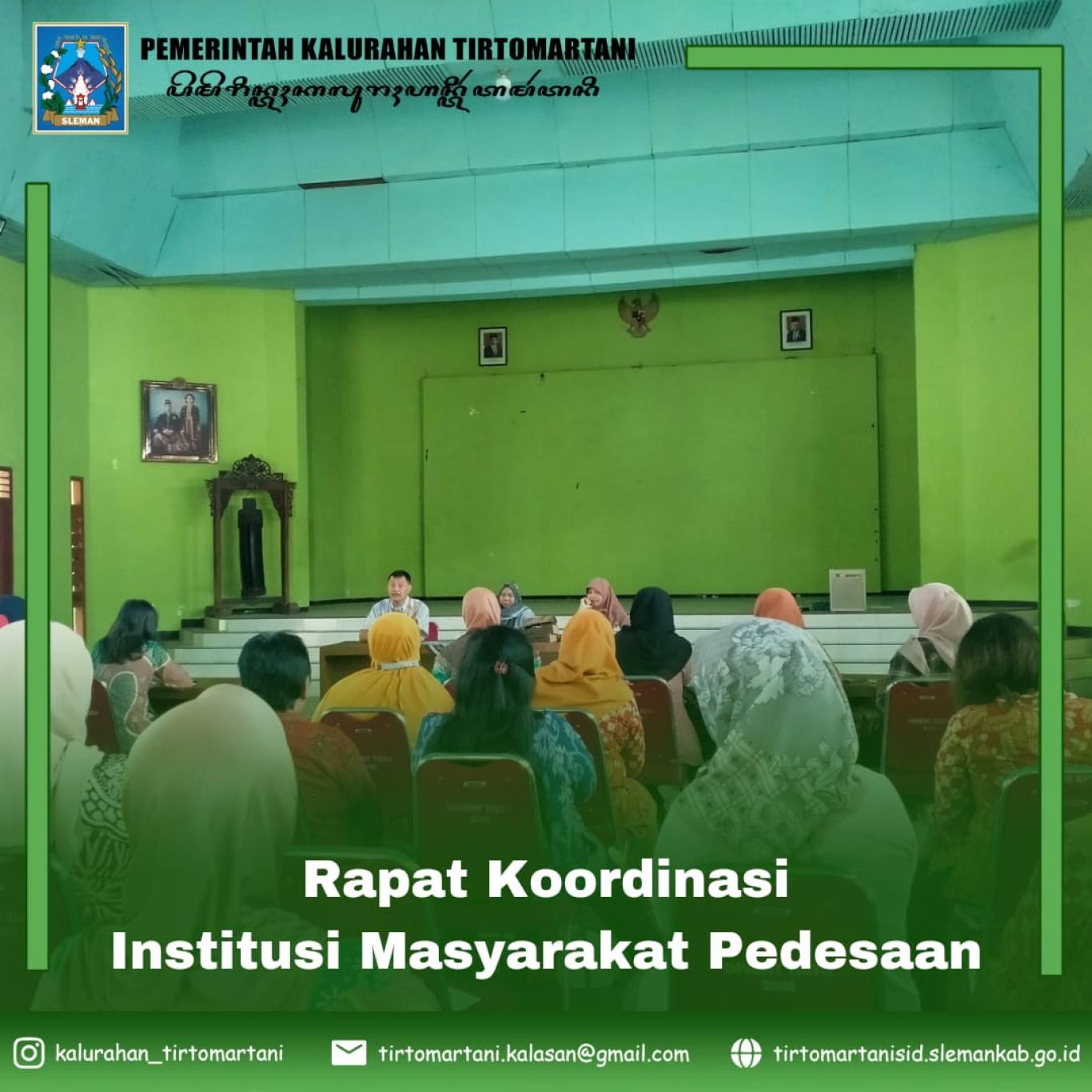 Rapat Koordinasi Institusi Masyarakat Pedesaan