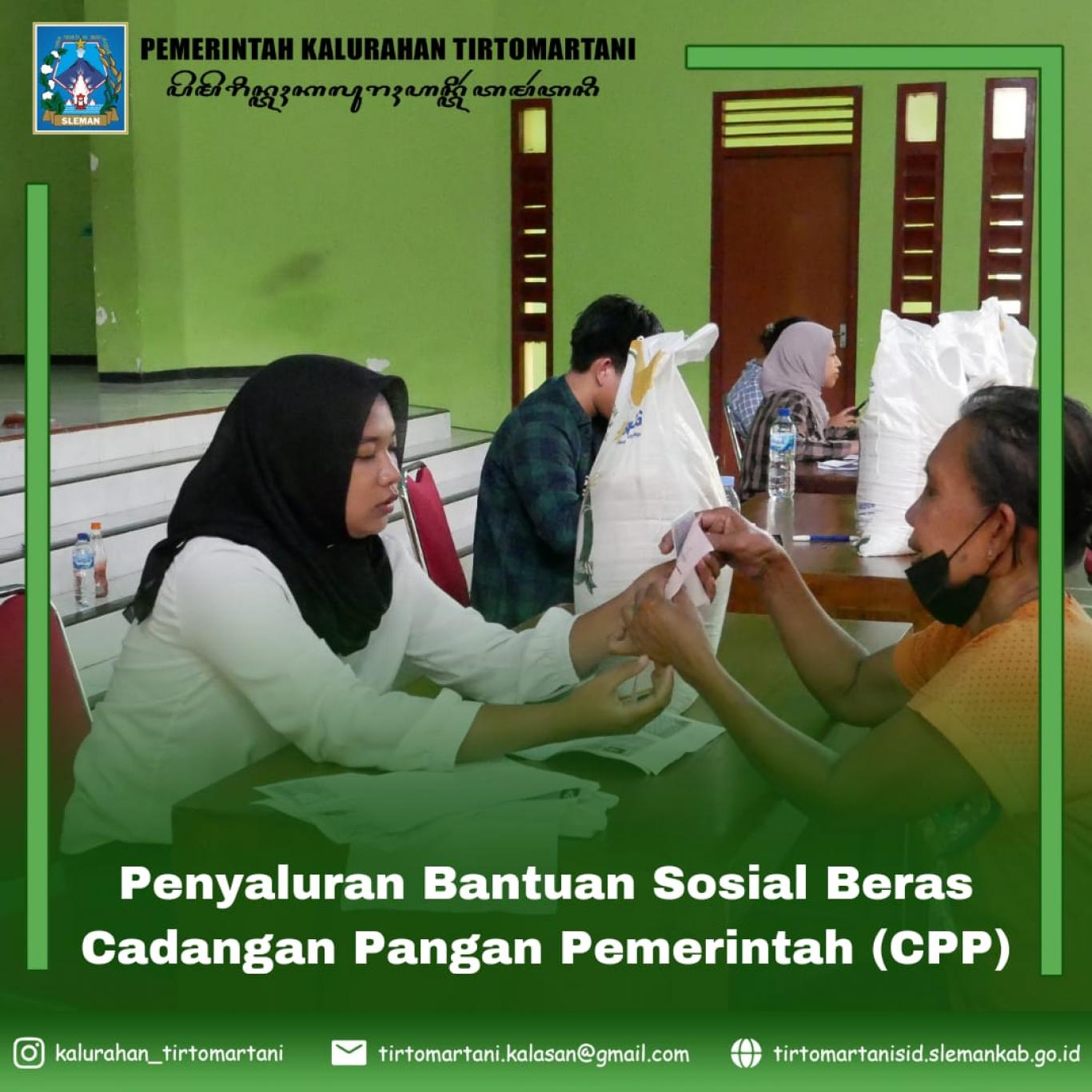 Penyaluran Bantuan Sosial Beras Cadangan Pangan Pemerintah (CPP)