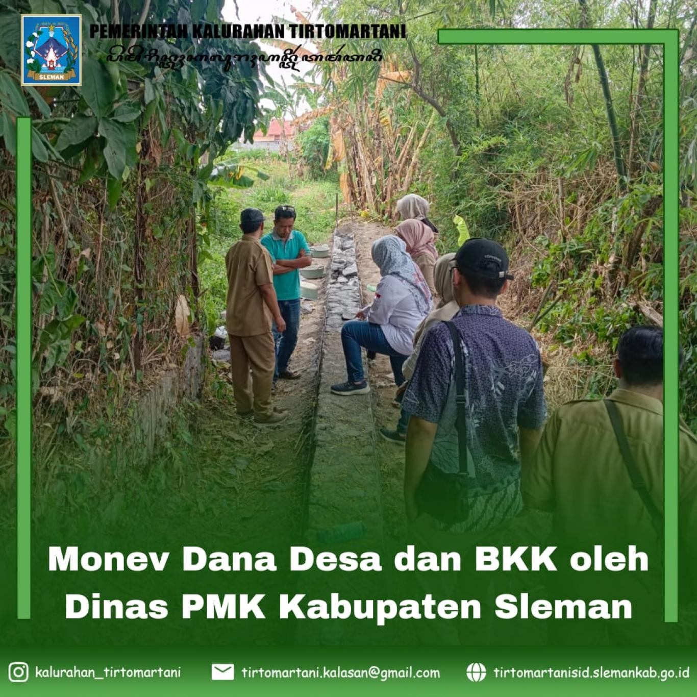 Monev Dana Desa dan BKK oleh Dinas Pemberdayaan Masyarakat dan Kalurahan Kabupaten Sleman