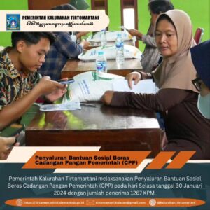 Penyaluran Bantuan Sosial Beras Cadangan Pangan Pemerintah (CPP)