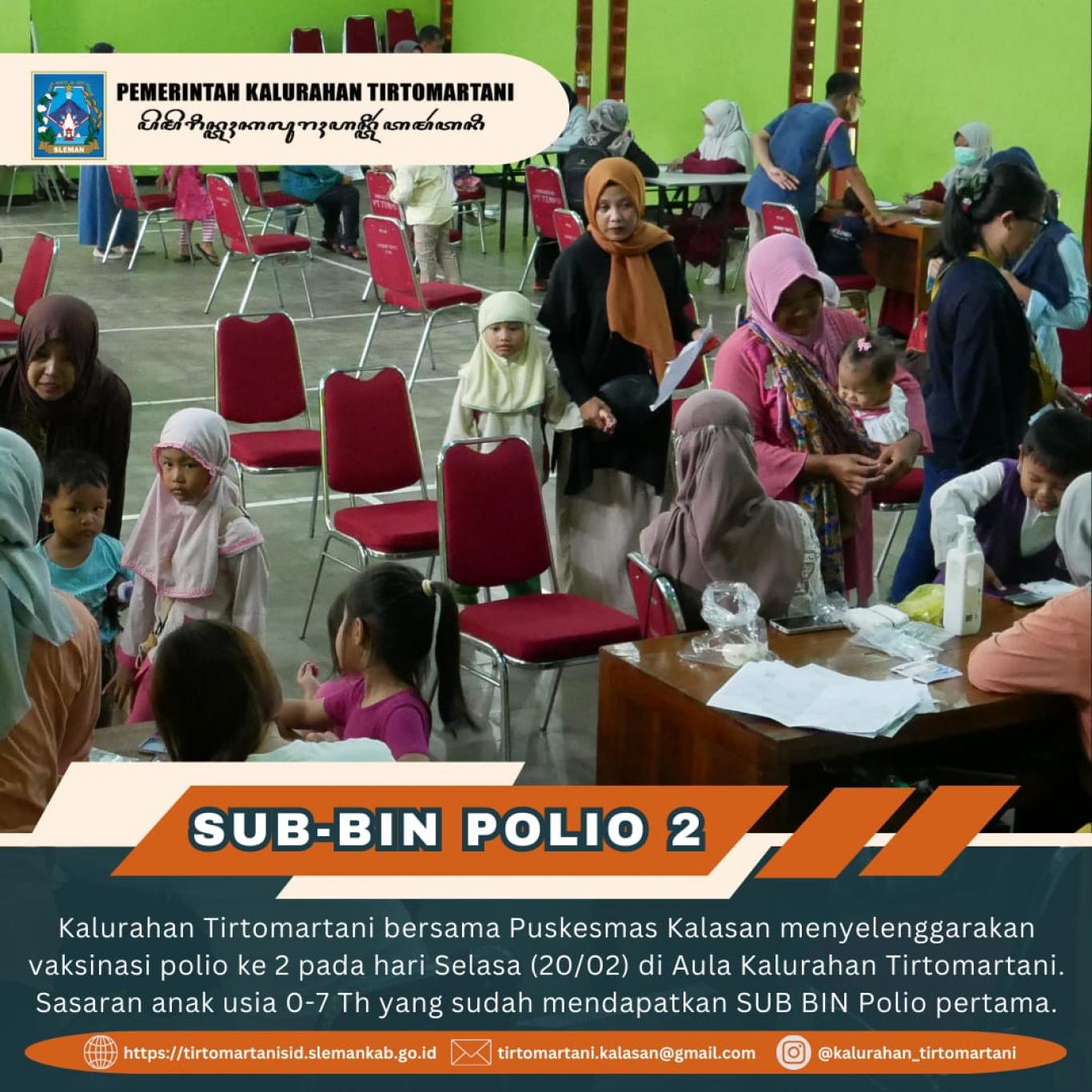 SUB BIN POLIO 2 WILAYAH TIRTOMARTANI